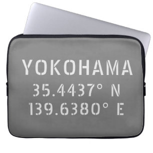 Funda Para Portátil Latitud y longitud de Yokohama