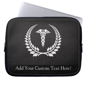 Funda Para Portátil Laurel médico del caduceo