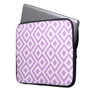 Funda Para Portátil Lavanda y meandro blanco