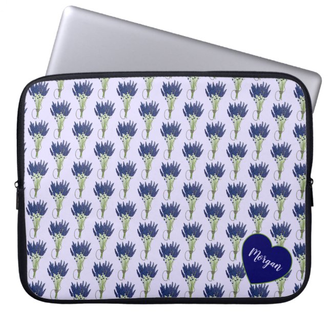 Funda Para Portátil Lavandula Lavender Bunch Herb Purple Flower Garden (Frente)