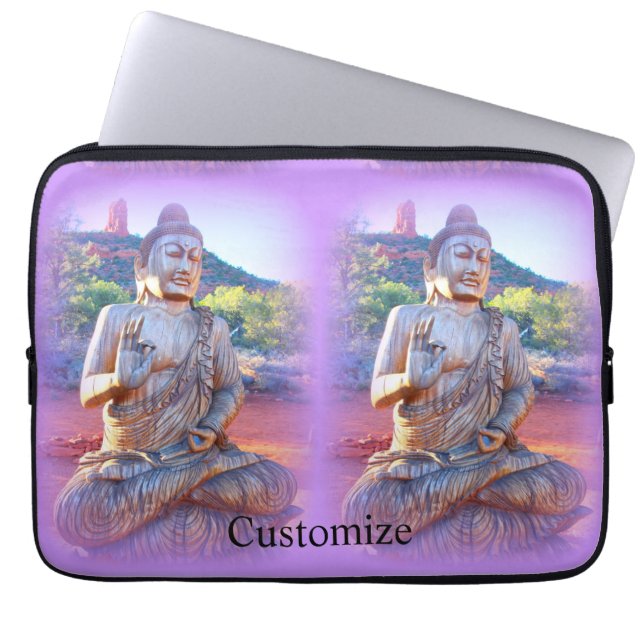 Funda Para Portátil lavender aura buddha (Frente)