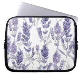 Funda Para Portátil Lavender Fields | Purple Watercolor Flower Pattern