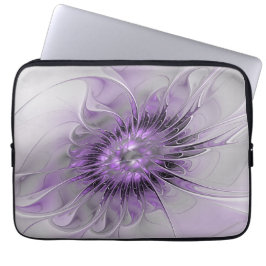 Funda Para Portátil Lavender Flower Dream Modern Abstract Fractal Art