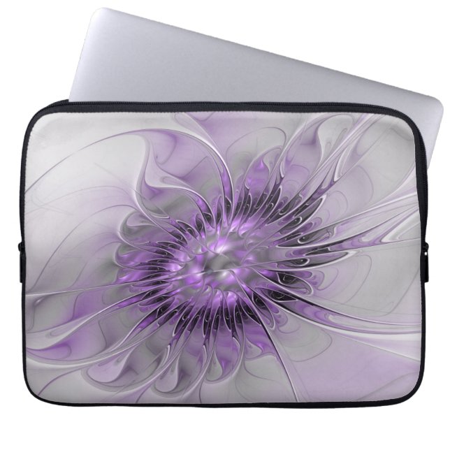 Funda Para Portátil Lavender Flower Dream Modern Abstract Fractal Art (Frente)