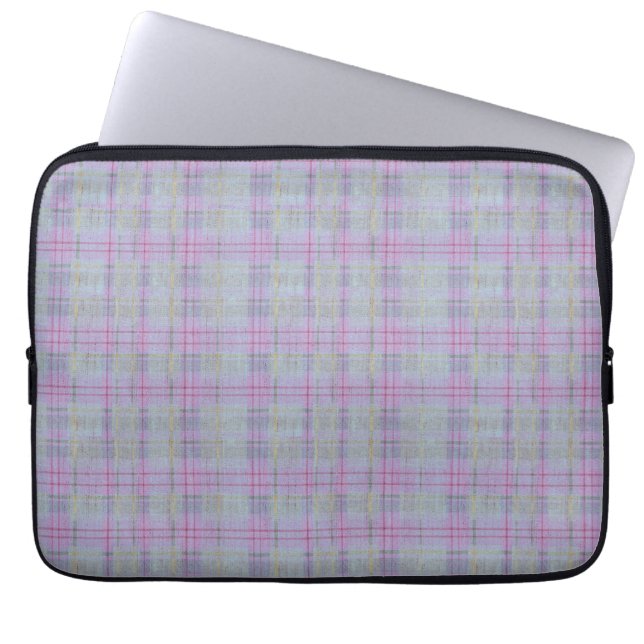 Funda Para Portátil Lavender Plaid Harmony  (Frente)