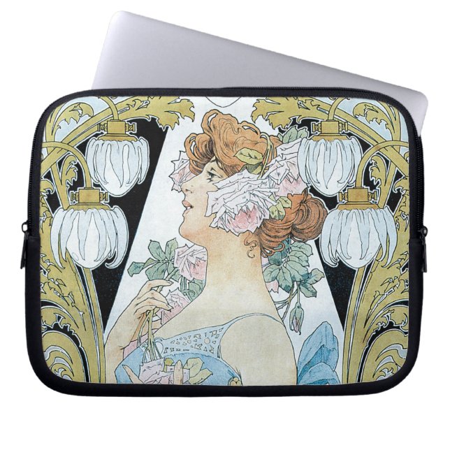 Funda Para Portátil Le Bec Liais de Alfonso Mucha (Frente)
