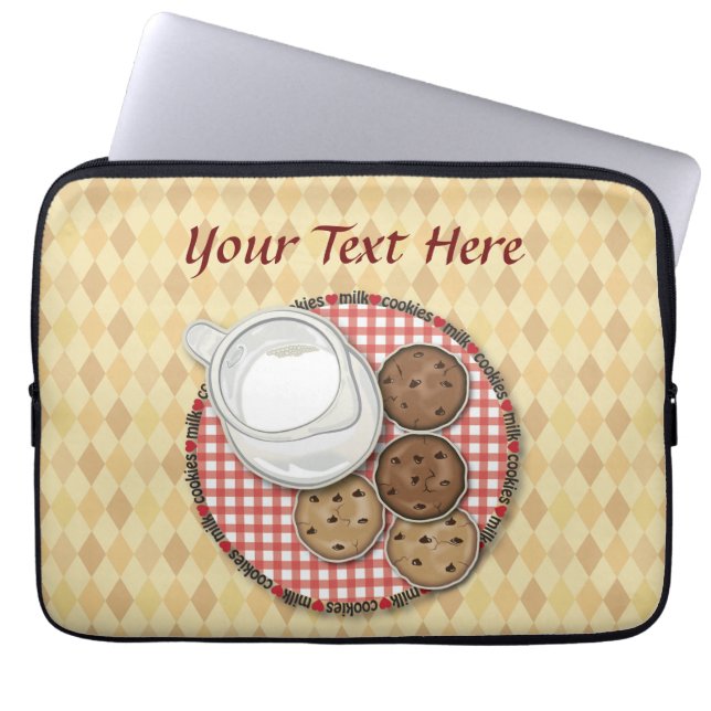 Funda Para Portátil Leche y galletas adaptables (Frente)
