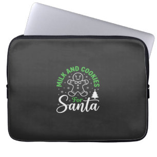Funda Para Portátil Leche y Galletas de Navidad para Santa