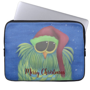 Funda Para Portátil Lechuza Adorable con Santa Hat