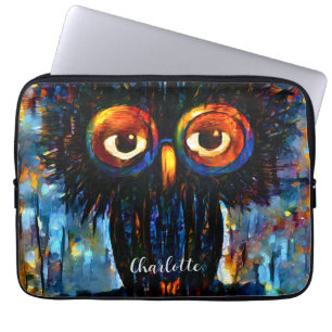 Funda Para Portátil Lechuza brillante y sabia