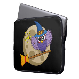 Funda Para Portátil Lechuza búho personalizado volando en la sala