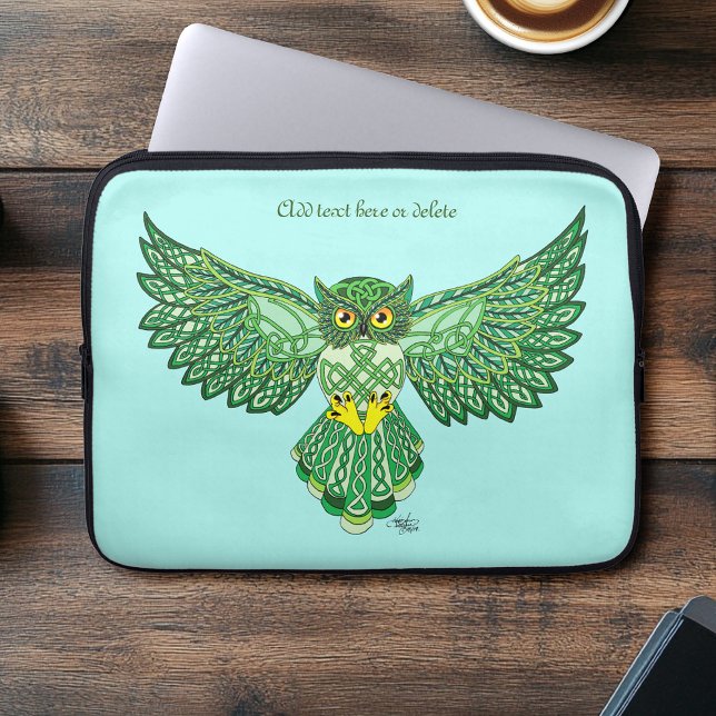 Funda Para Portátil Lechuza Celta Verde (Subido por el creador)