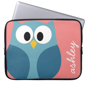 Funda Para Portátil Lechuza Personalizado moderna con ojos enormes
