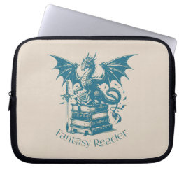 Funda Para Portátil Lector de fantasía de Dragon and Books