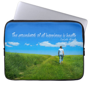 Funda Para Portátil Leigh Hunt Cita Inspiradora "Salud"