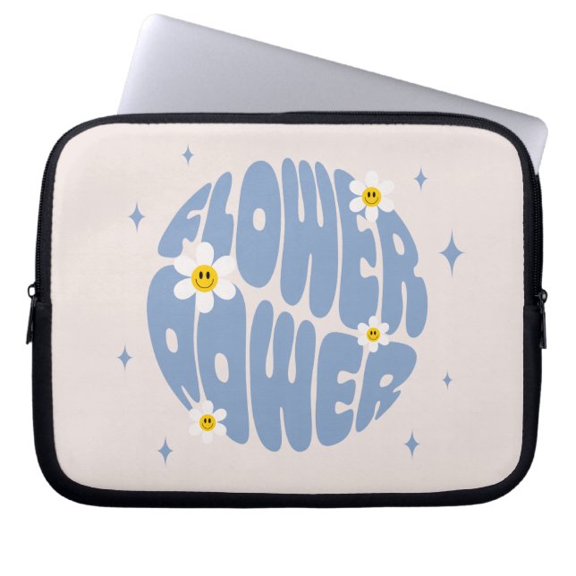 Funda Para Portátil Lema del poder de las flores (Frente)