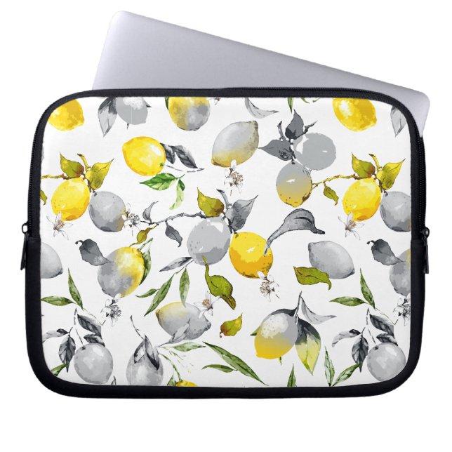 Funda Para Portátil Lemones acuarelas 14 (Frente)