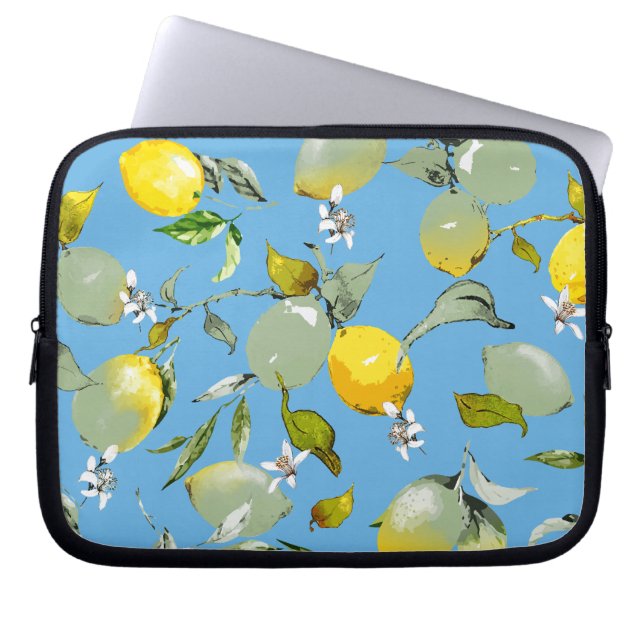 Funda Para Portátil Lemones acuarelas 26 (Frente)