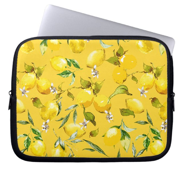 Funda Para Portátil Lemones acuarelas 8 (Frente)