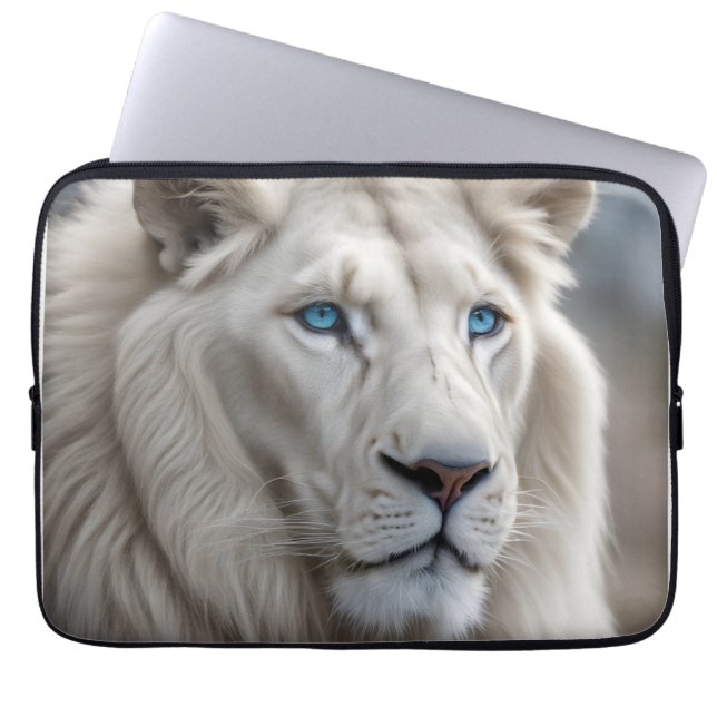 Funda Para Portátil León blanco (Frente)