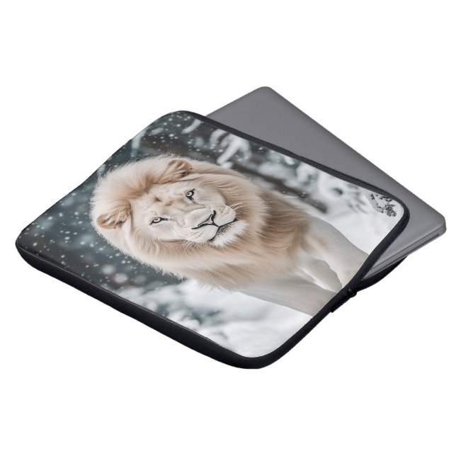 Funda Para Portátil León de la nieve (Superior anverso)