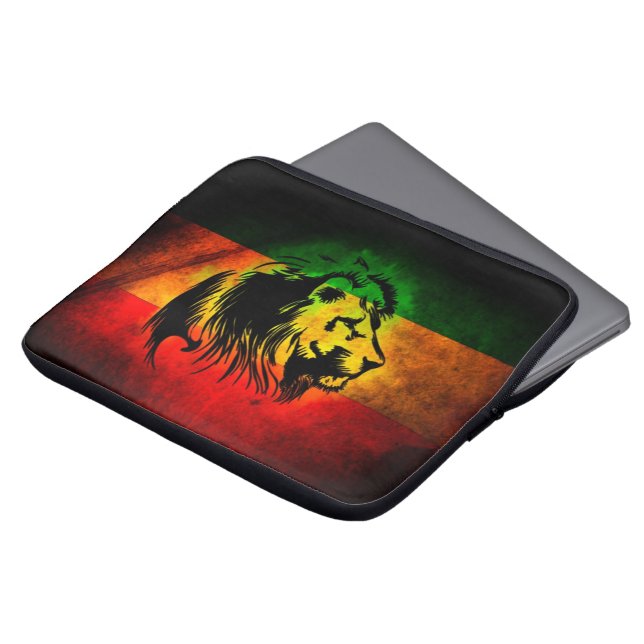 Funda Para Portátil León del reggae de Cori Reith Rasta (Superior anverso)
