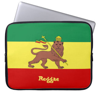 Funda Para Portátil León del reggae de Rasta del neopreno 15" de Judah
