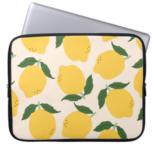 Funda Para Portátil Leones amarillos jugosos, hojas verdes. Aroma fres