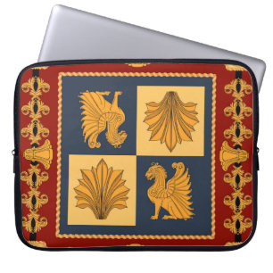 Funda Para Portátil Leones dorados: diseño de pañuelos Art Nouveau