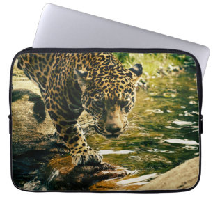 Funda Para Portátil Leopard cruzando una fotografía de streaming
