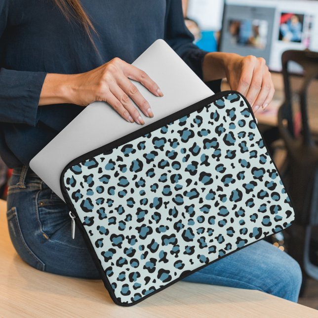 Funda Para Portátil Leopard Print, Leopard Spots, Blue Leopard (Subido por el creador)