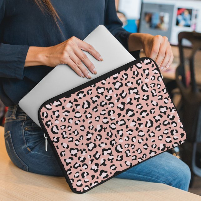 Funda Para Portátil Leopard Print, Leopard Spots, Pink Leopard (Subido por el creador)
