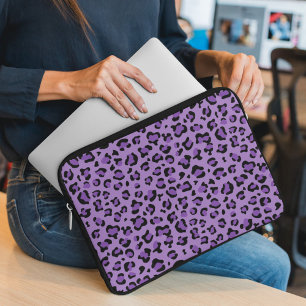 Funda Para Portátil Leopard Print, Leopard Spots, Purple Leopard