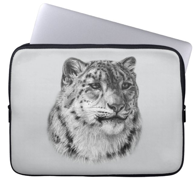 Funda Para Portátil Leopardo de la nieve de mano (Frente)