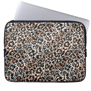 Funda Para Portátil leopardo, de moda, manchado, marrón, beige, piel,