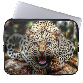 Funda Para Portátil Leopardo de ojos azules