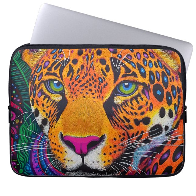 Funda Para Portátil Leopardo Luminoso  (Frente)