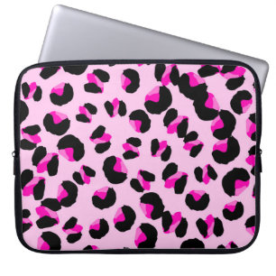 Funda Para Portátil Leopardo rosa. Patrón de piel animal. Leopardo. Pa