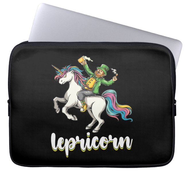 Funda Para Portátil Lepricorn Leprechaun Unicorn San Patricio (Frente)