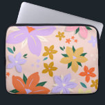 Funda Para Portátil Les Fleurs 04 Floral Retro Colorida<br><div class="desc">Resumen Impresión Floral Retro - Les Fleurs.</div>