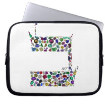 Letra hebrea BET hecha con guijarros