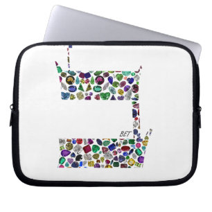 Funda Para Portátil Letra hebrea BET hecha con guijarros