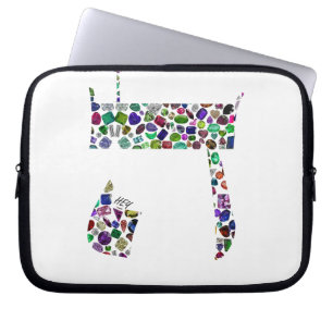 Funda Para Portátil Letra hebrea HEY hecha con piedras angulares