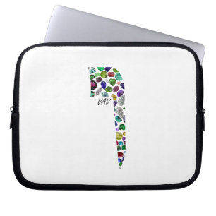 Funda Para Portátil Letra hebrea VAV hecha con guijarros