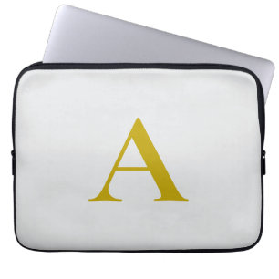 Funda Para Portátil Letra Inicial de Monograma Personalizado de Color