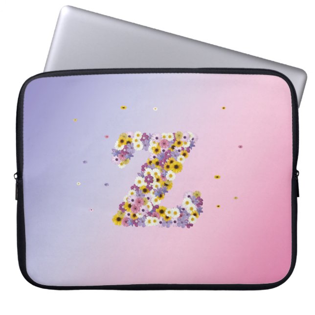 Funda Para Portátil Letra z de flor (Frente)