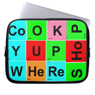 Funda Para Portátil Letras de elementos periódicos