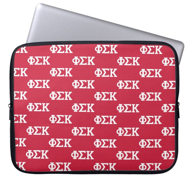 Funda Para Portátil Letras de Phi Sigma Kappa (Frente)