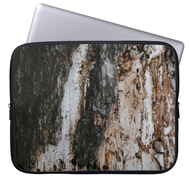 Funda Para Portátil Letrero de madera marrón (Frente)