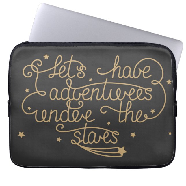 Funda Para Portátil Lets tiene aventuras (Frente)
